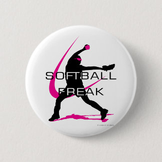 Softball Freak - Pitcher-zijde Ronde Button 5,7 Cm