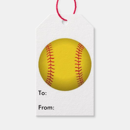 Softball Gift Label Cadeaulabel (Voorkant)
