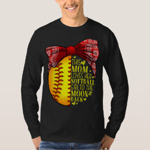 Softball Gift Mom Women Pitcher Catcher Girls T-shirt