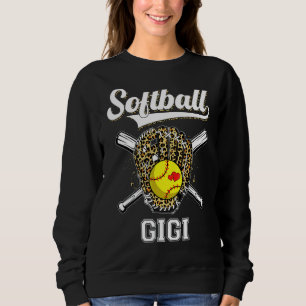 Softball Gigi Life Ball Leopard Game Day Moeders D Trui