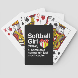 Softball Girl Definition Sassy Sports Pokerkaarten