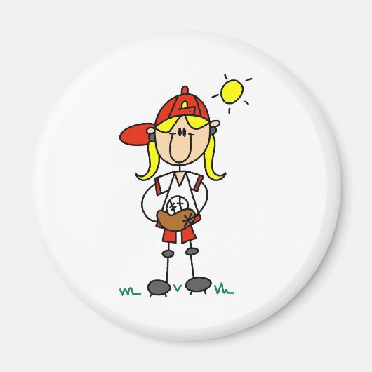 Softball Girl Magnet (Devant)