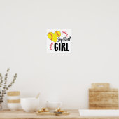 Softball Girl | Trainer Team Sport Gift Idee Poster (Keuken)