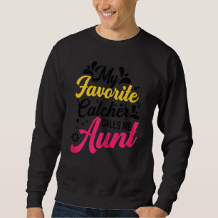 Softball grafische vrouwen en tante Softball Catch Trui