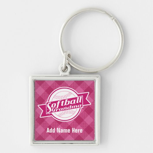  Softball Grandma Keyring Sleutelhanger (Voorkant)