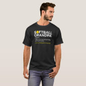 Softball Grandpa Definition Granddochters’ Bigges T-shirt (Voorkant volledig)