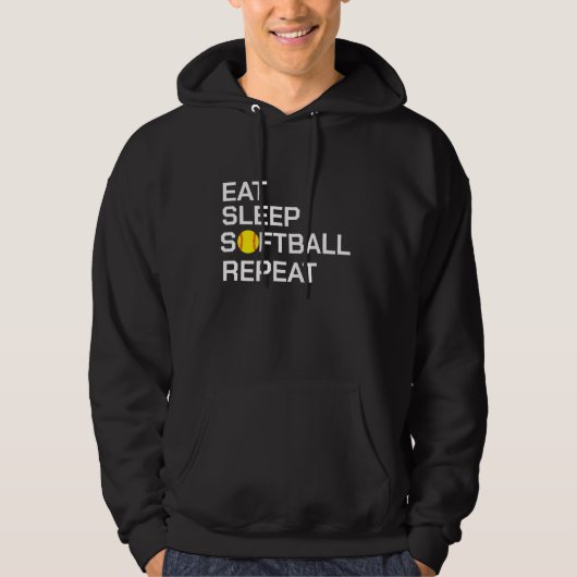  Softball Graphic Hoodie | Grappige Humor (Voorkant)