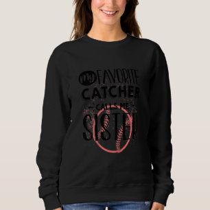 Softball Graphic Vrouwen Softbal Catcher Zuster Trui