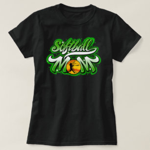 Softball -green- T-shirt maman
