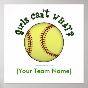 Softball-groen Poster