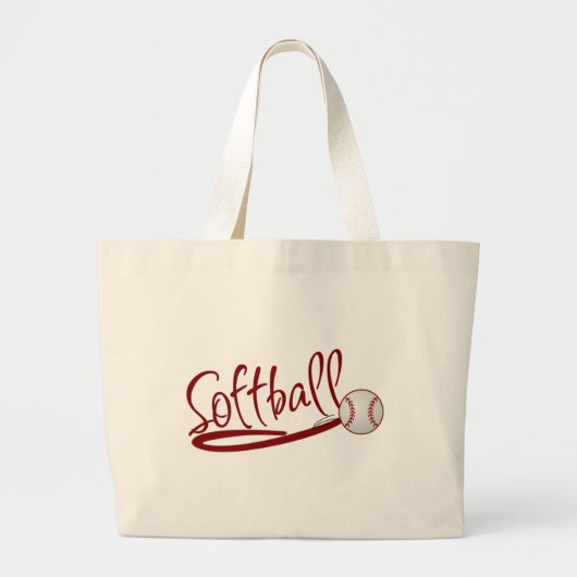 Softball Grote Tote Bag (Voorkant)