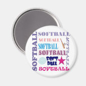 Softball herhaling magneet (Voorkant / Achterkant)