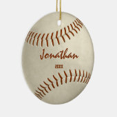 Softball-honkbal Keramisch Ornament (Rechts)