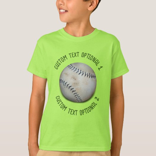 Softball-honkbal met tekst t-shirt (Voorkant)