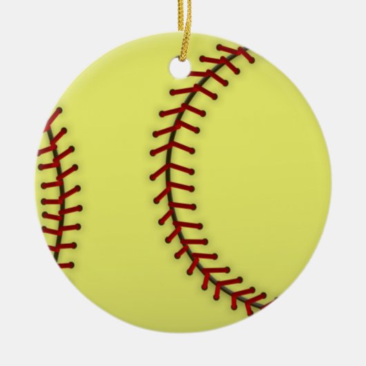 Softball Keramisch Ornament (Voorkant)