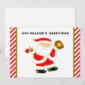 Softball kerst feestdagenkaart (Voorkant / Achterkant)