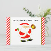 Softball kerst feestdagenkaart (Staand voorkant)