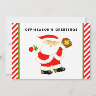Softball kerst feestdagenkaart