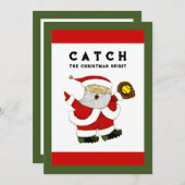 Softball kerst feestdagenkaart (Voorkant / Achterkant)
