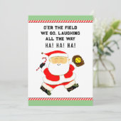 Softball kerst feestdagenkaart (Staand voorkant)