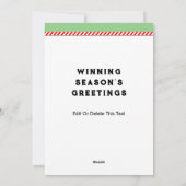 Softball kerst feestdagenkaart (Achterkant)