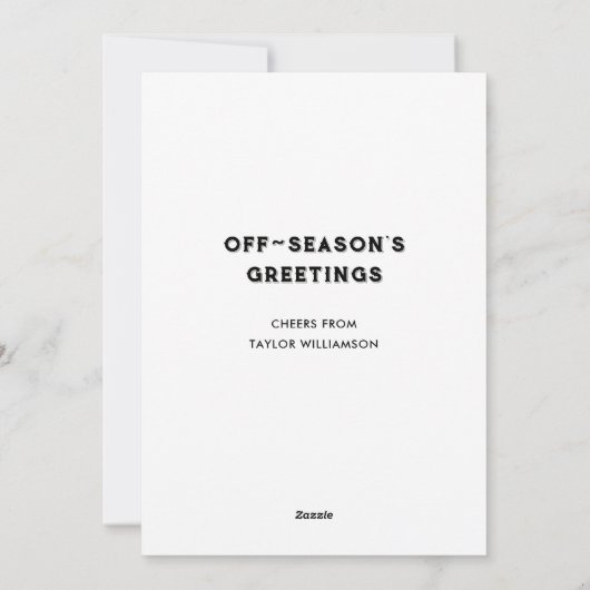 Softball kerst feestdagenkaart (Achterkant)