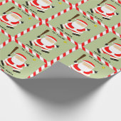 Softball Kerstvakantie Cadeaupapier (Hoek)