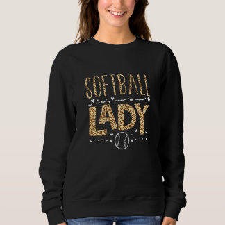 Softball Leopard Graphic Dames Softball Lady Trui