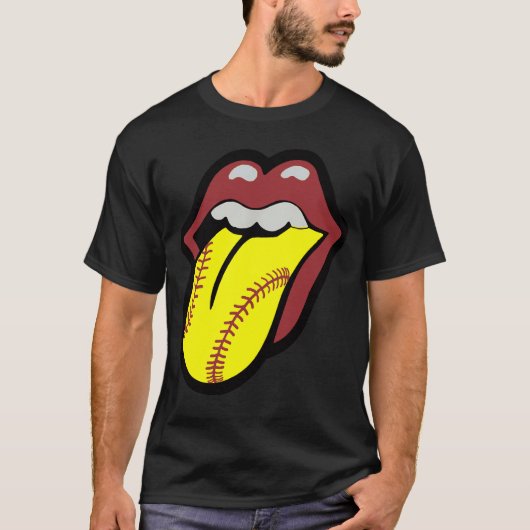 Softball Lips Softball Kiss T-shirt (Voorkant)