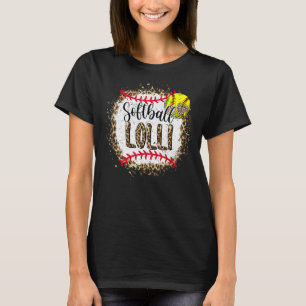 Softball Lolli Leopard Bleaching Moederdag Game T-shirt