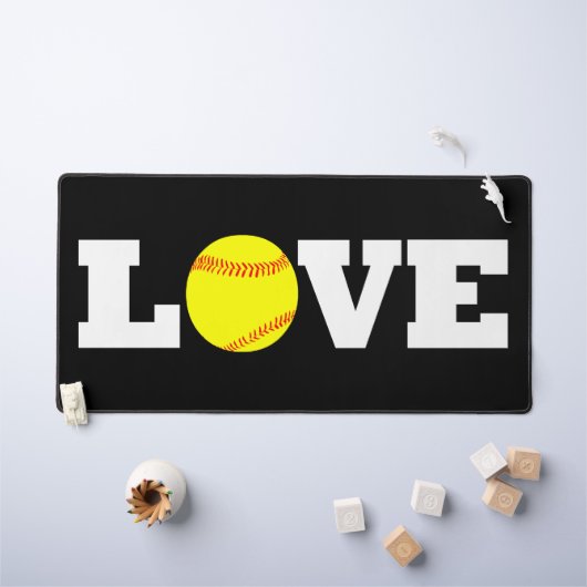 Softball Love Fastpitch Softball Player ou entraîn (Tableau pour enfants)