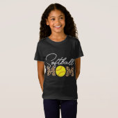 Softball Ma Leopard Print T-shirt (Voorkant volledig)