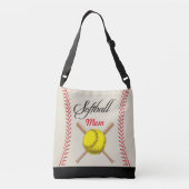 Softball Mam Canvas tas (Achterkant)