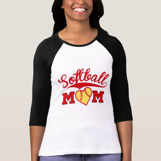 Softball mam hart met SWOOSH T-shirt (Voorkant)