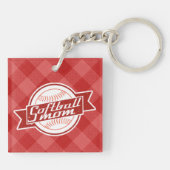 Softball Mam Keyring Sleutelhanger (Achterkant)