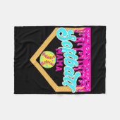 Softball Mama Drip Ice Cream Dripping Game Day Sof Fleece Deken (Voorkant (Horizontaal))