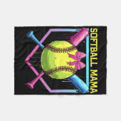 Softball Mama Home Plate Drip Coquette Bow Women S Fleece Deken (Voorkant (Horizontaal))