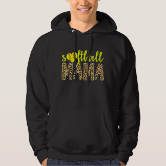 Softball Mama Leuke Cheetah Sport Moederdag 1 Hoodie