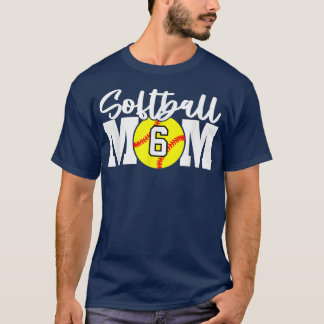 Softball mama Nummer 6 T-shirt