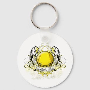 Softball mama sleutelhanger