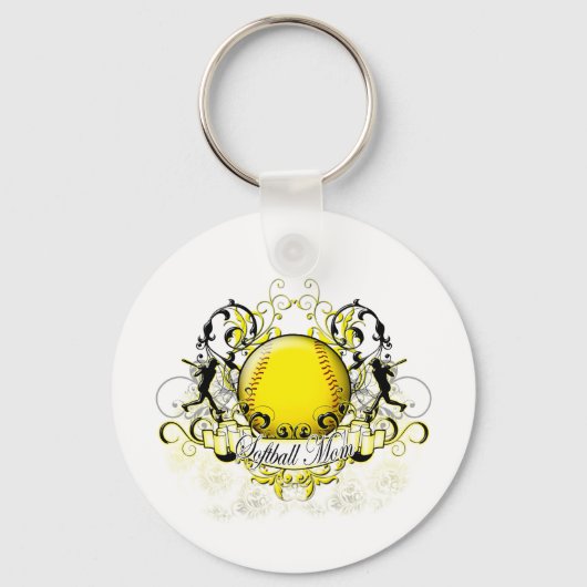 Softball mama sleutelhanger (Voorkant)