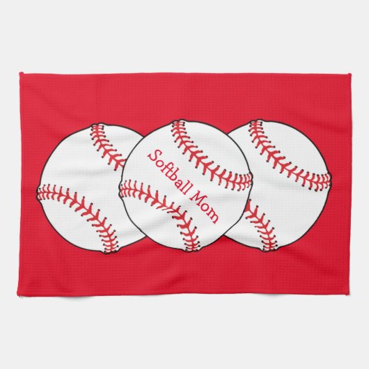 Softball Maman Serviette de cuisine (Horizontal)