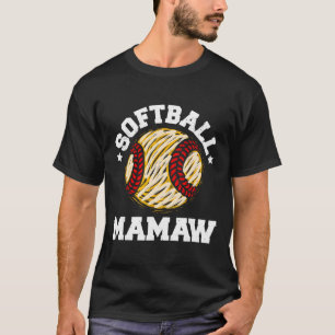 Softball Mamaw Oud en Bedrukt Grappig Oma Ga T-shirt