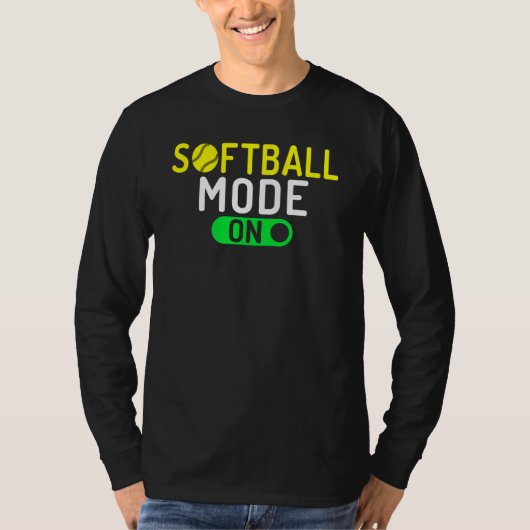 Softball Mode On Softball T-shirt (Voorkant)