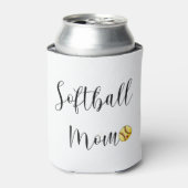 Softball Mom Script Aangepast nummer Blikjeskoeler (Blikje Voorkant)