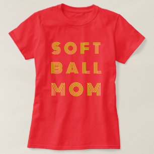 Softball Mom speeldag Softbal Mama Black T-shirt