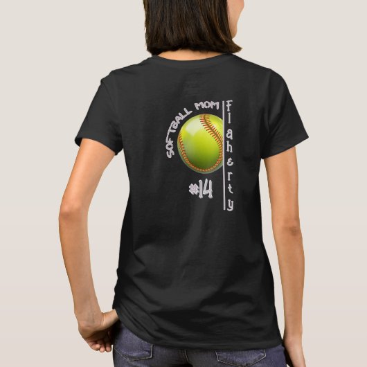 Softball Mom T Shirt (Achterkant)