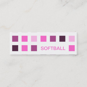 SOFTBALL (moskwadraten) Mini Visitekaartje
