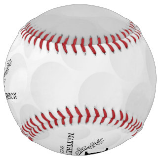 Softball Motif de balle de golf personnalisé Nom Monogramme