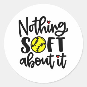 Softball - Niets zacht aan het Sticker